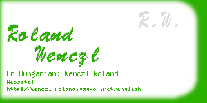 roland wenczl business card